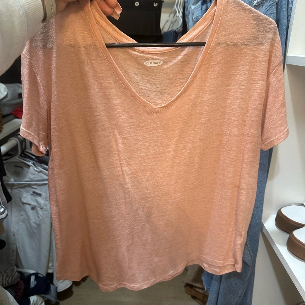 Old Navy Women's Peach Short Sleeve Tee
